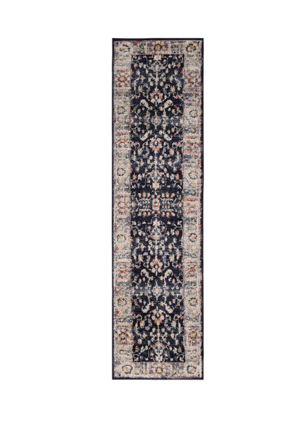 Tappeto classico stile persiano tradizionale navy blu - VR5006