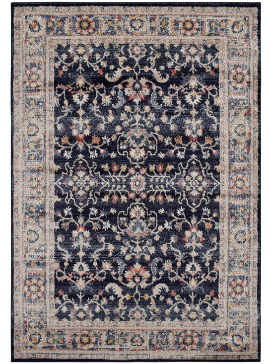 Tappeto classico stile persiano tradizionale navy blu - VR5006