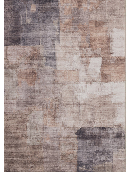 Tappeto moderno astratto lavabile beige marrone - VR2004