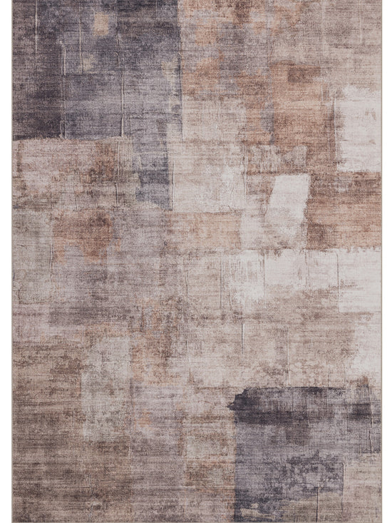Tappeto moderno astratto lavabile beige marrone - VR2004