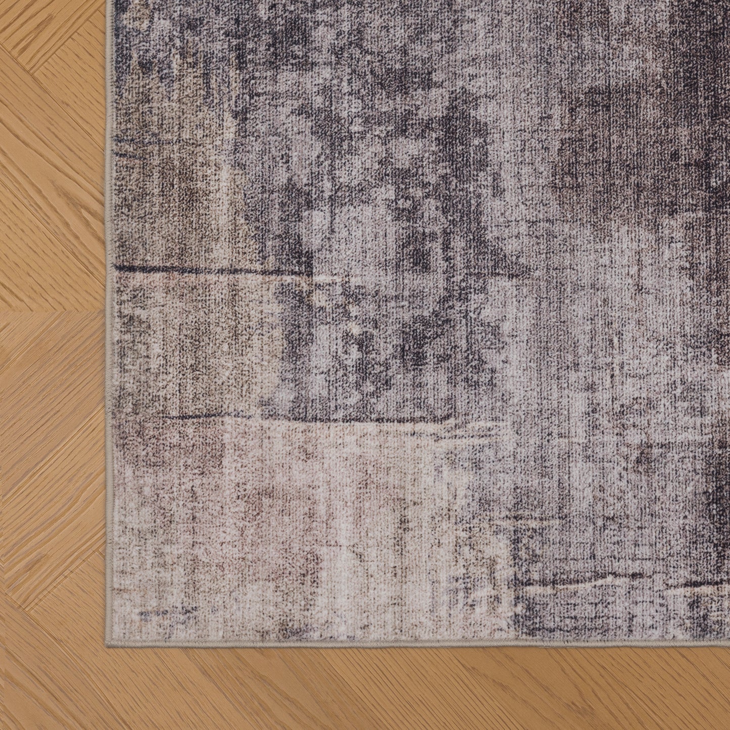 Tappeto moderno astratto lavabile beige marrone - VR2004