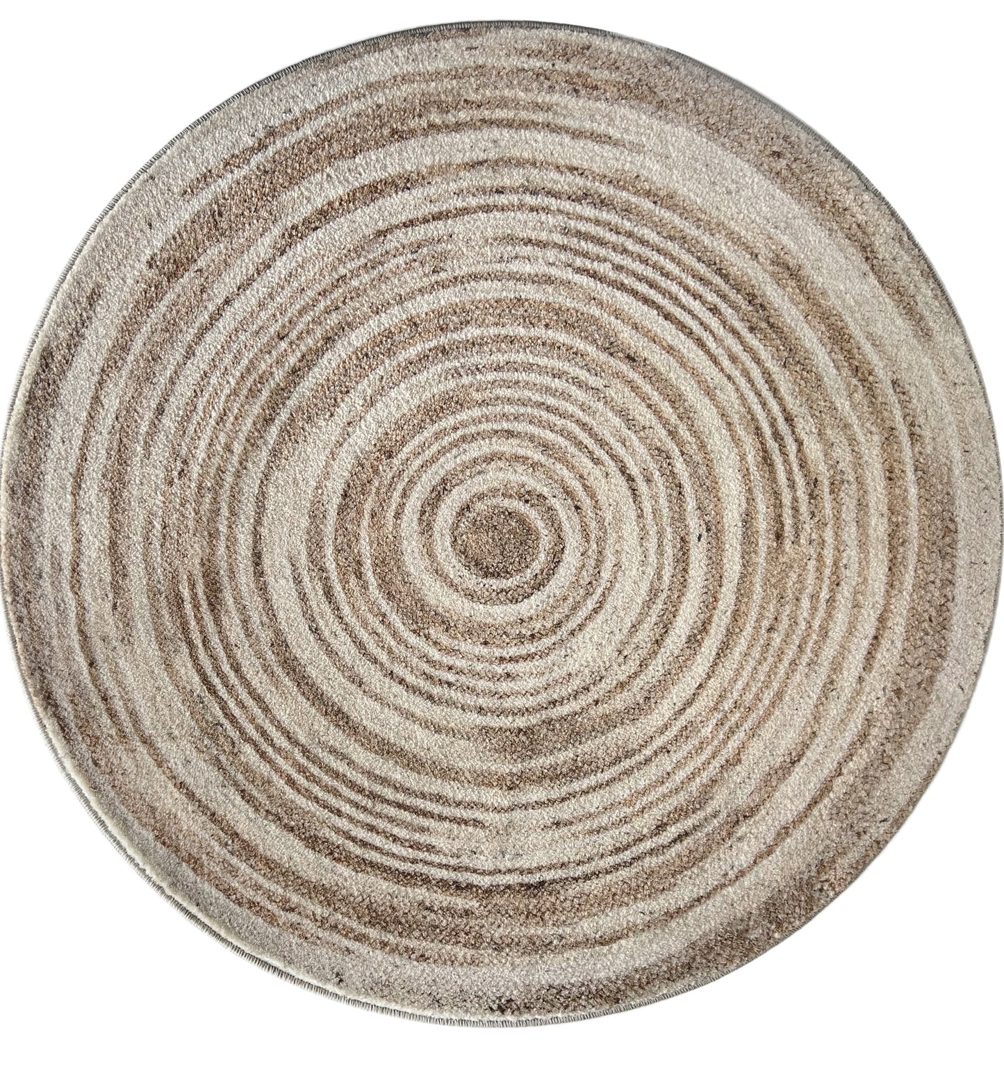 Tappeto rotondo beige 150 cm cottage rustico - VR2010