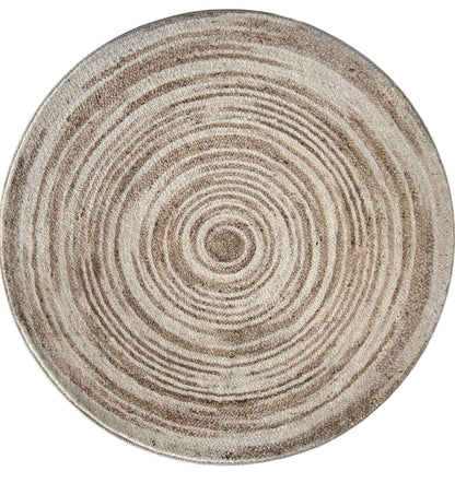 Tappeto rotondo beige 150 cm cottage rustico - VR2010