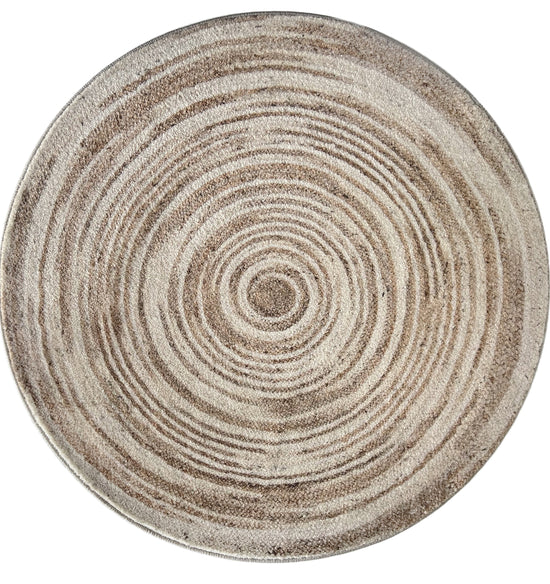 Tappeto rotondo beige 150 cm cottage rustico - VR2010