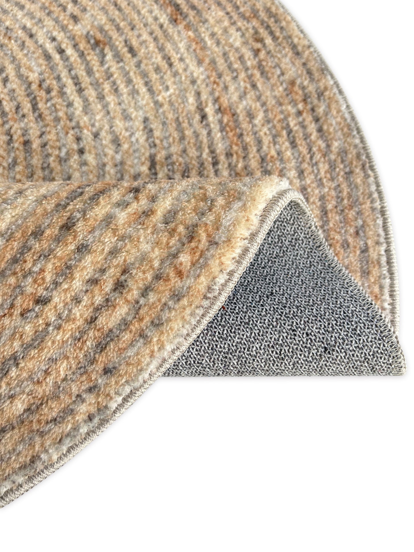 Tappeto rotondo beige 150 cm cottage simil iuta- VR2011
