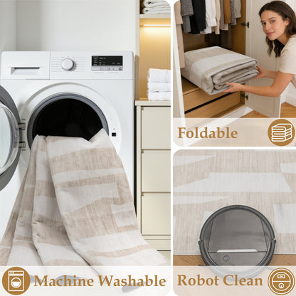 Tappeto geometrico naturale color beige - VR2022