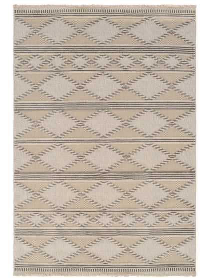 Tappeto etnico con texture color crema beige - VR2019