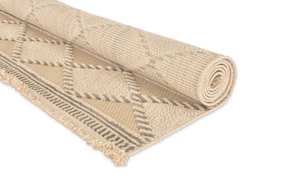 Tappeto etnico con texture color crema beige - VR2019