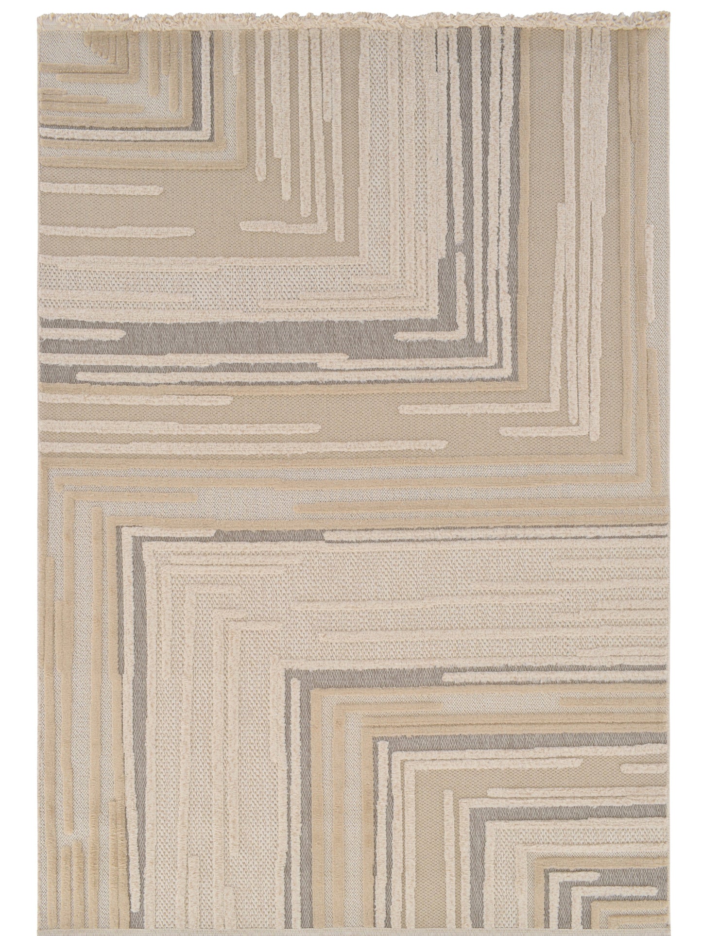 Tappeto etnico moderno color crema beige - VR2018