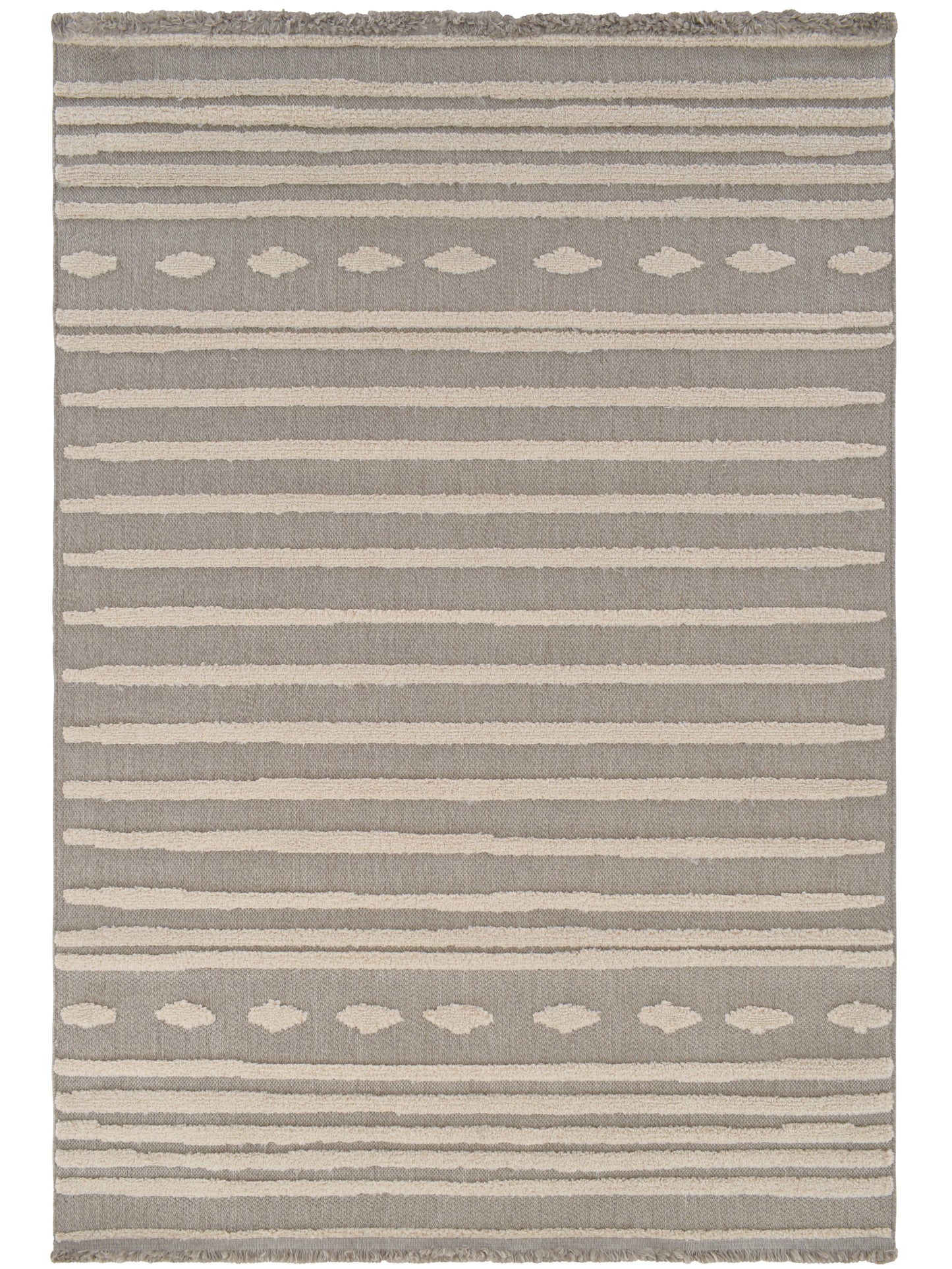 Tappeto stile etnico contemporaneo color grigio crema - VR2021