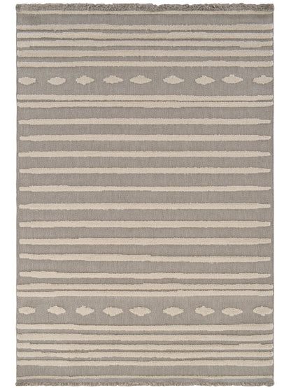 Tappeto stile etnico contemporaneo color grigio crema - VR2021