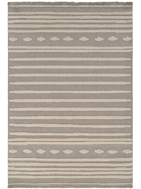 Tappeto stile etnico contemporaneo color grigio crema - VR2021