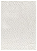 Tappeto salotto disegno in rilievo bianco - UN3002