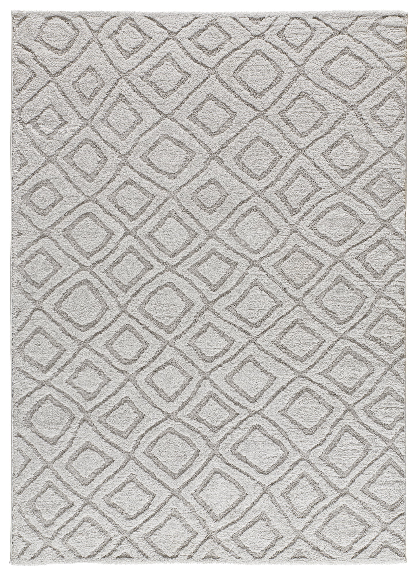 Tappeto moderno salotto soggiorno disegno in rilievo grigio - UN3005