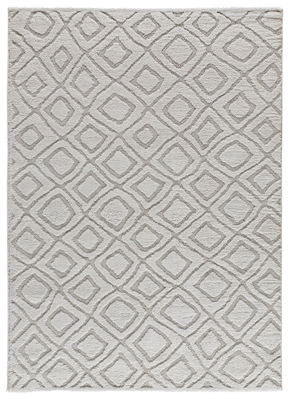 Tappeto moderno salotto soggiorno disegno in rilievo grigio - UN3005