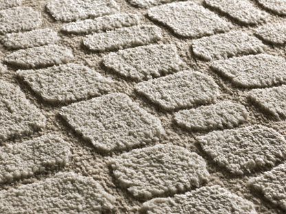Tappeto salotto disegno in rilievo beige UN3001