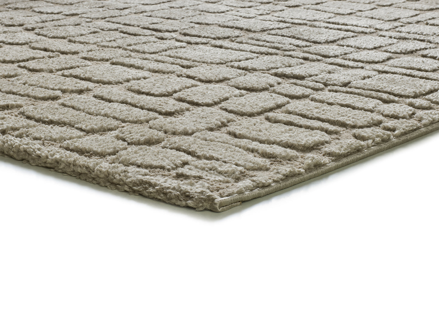 Tappeto salotto disegno in rilievo beige UN3001