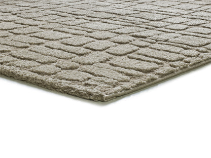 Tappeto salotto disegno in rilievo beige UN3001