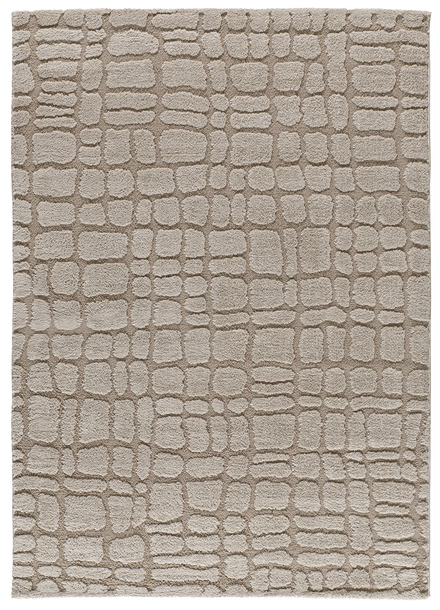 Tappeto salotto disegno in rilievo beige UN3001