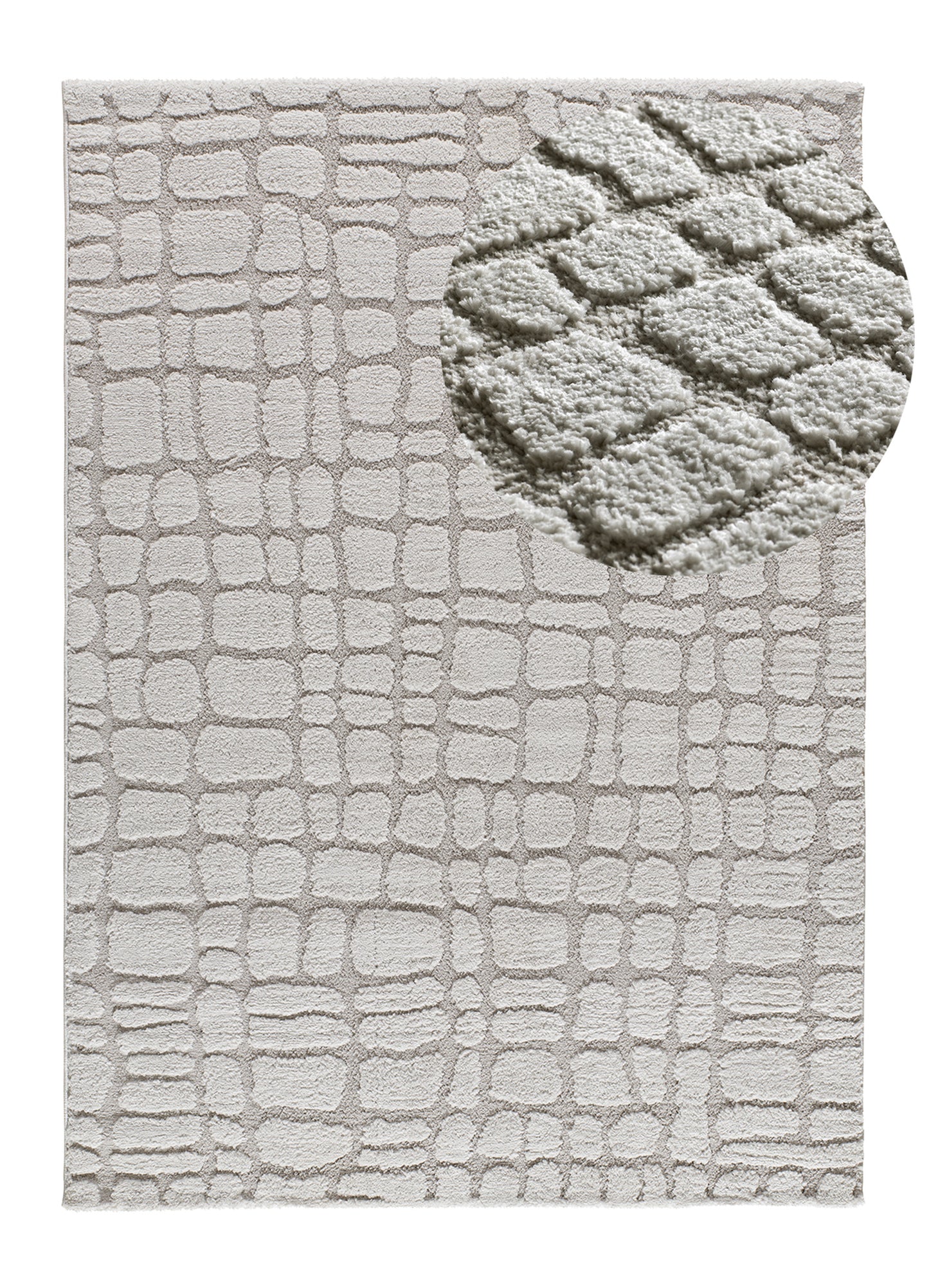 Tappeto salotto soggiorno disegno in rilievo grigio - UN3004