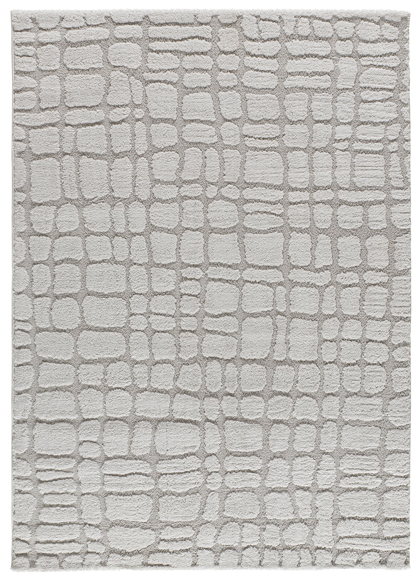 Tappeto salotto soggiorno disegno in rilievo grigio - UN3004