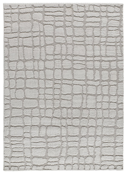 Tappeto salotto soggiorno disegno in rilievo grigio - UN3004