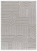 Tappeto tinta unita grigio disegno in rilievo  - UN3006