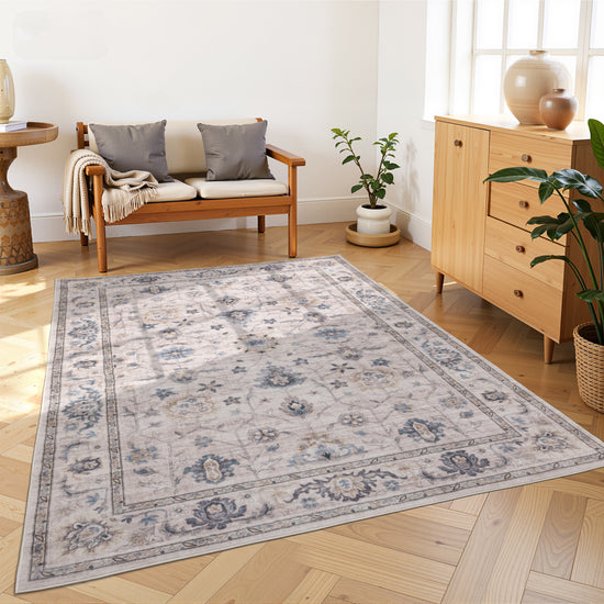 Tappeto stile persiano beige blu - VR5001