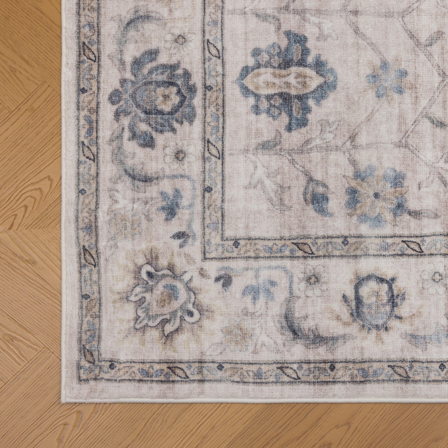 Tappeto stile persiano beige blu - VR5001