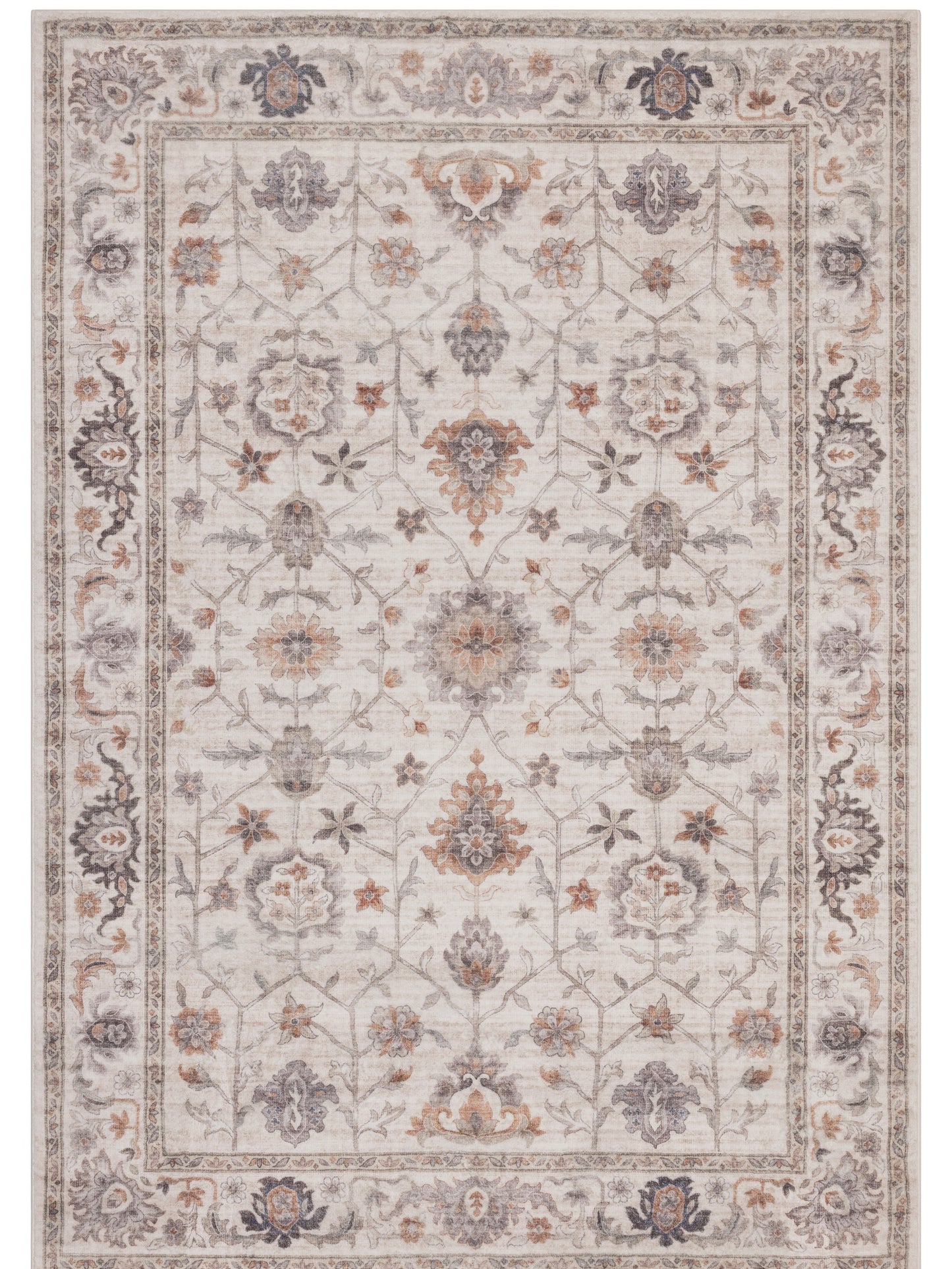Tappeto stile persiano beige e terracotta - VR5002
