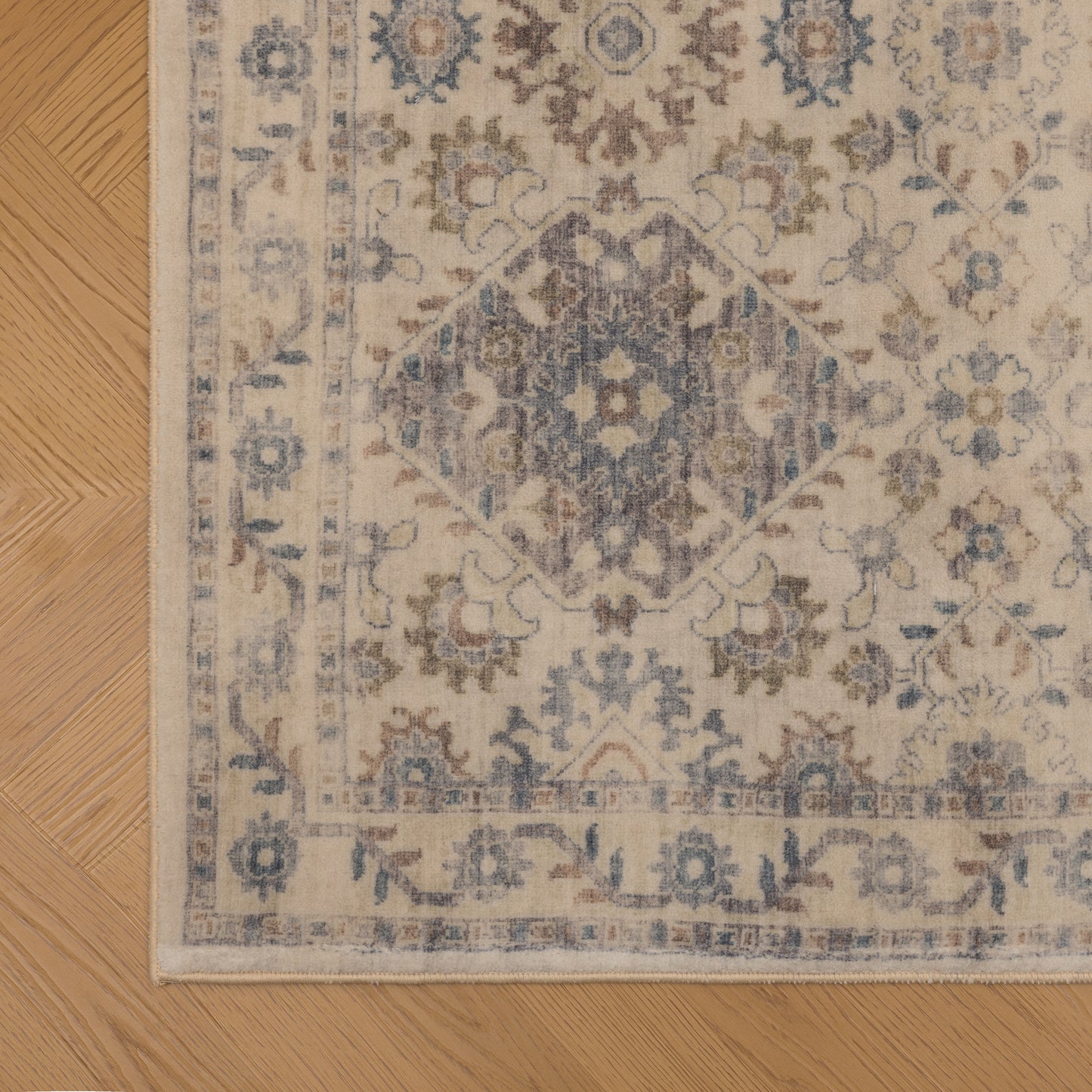 Tappeto classico mano lana beige e grigio - VR5008