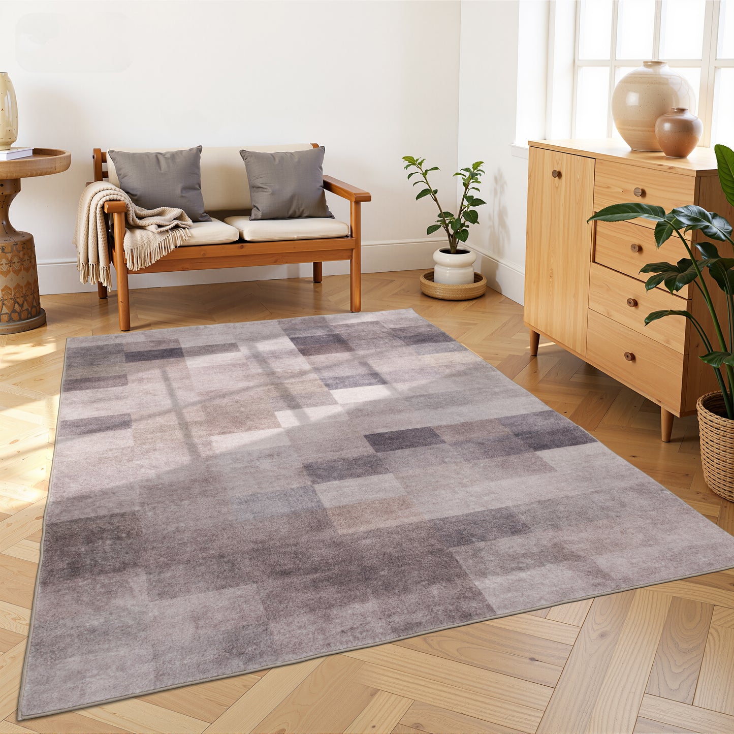 Tappeto moderno geometrico salotto grigio - VR2002