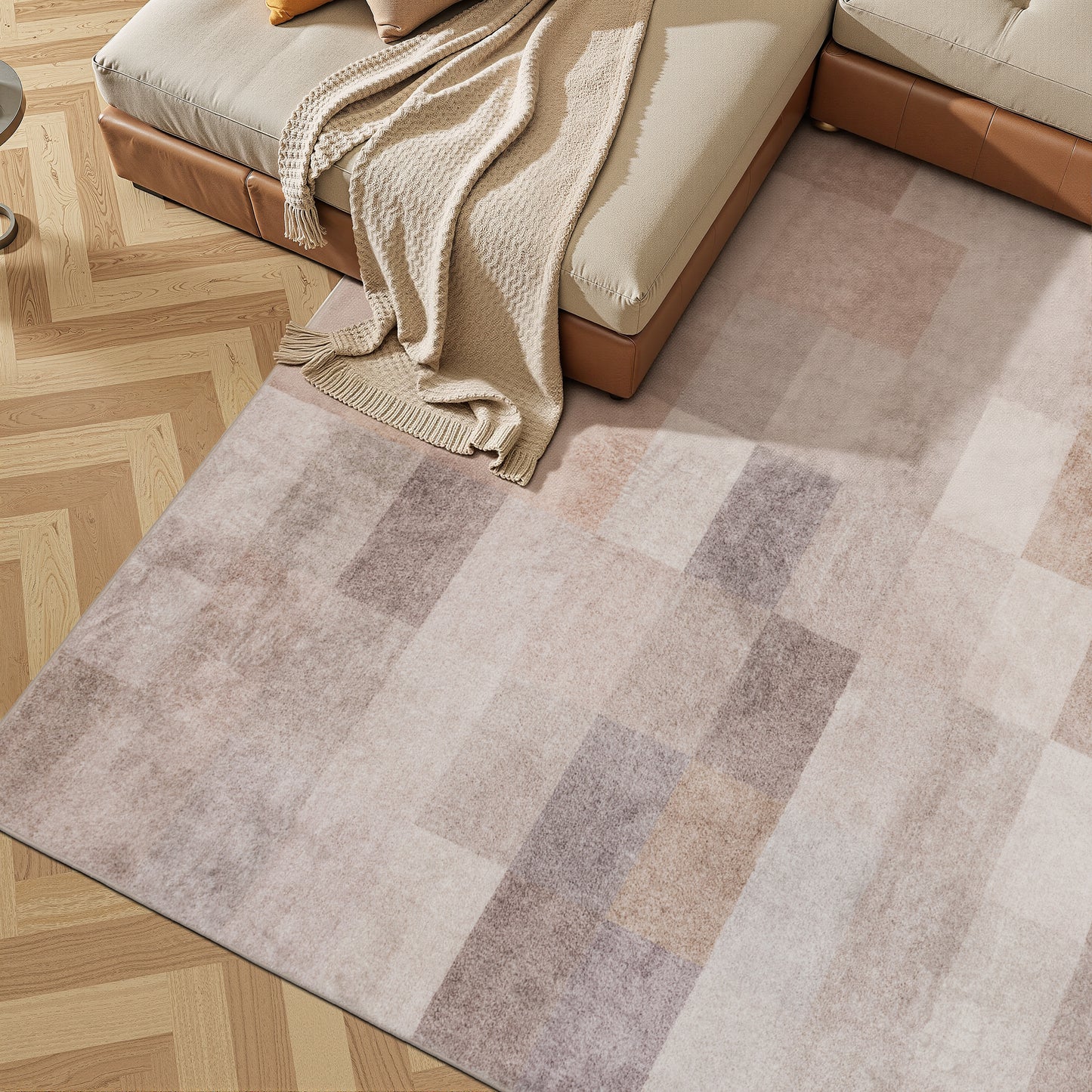 Tappeto moderno geometrico salotto beige marrone - VR2001