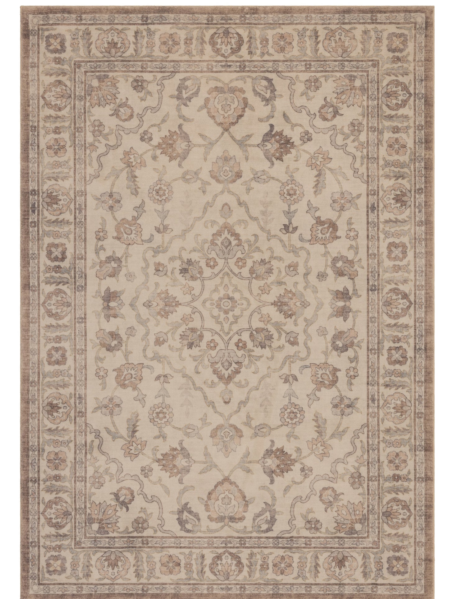 Tappeto stile persiano simil lana beige terracotta - VR5010