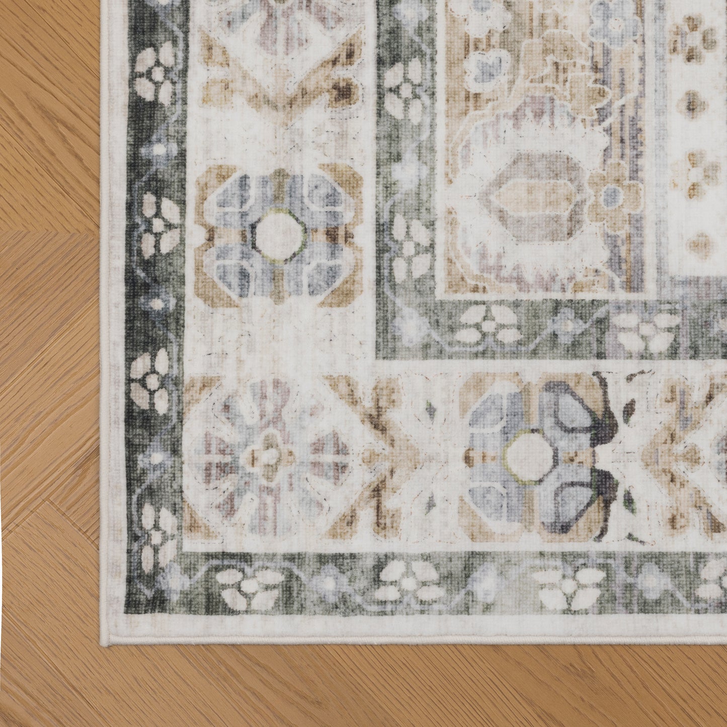 Tappeto tradizionale lavabile color beige - VR7005