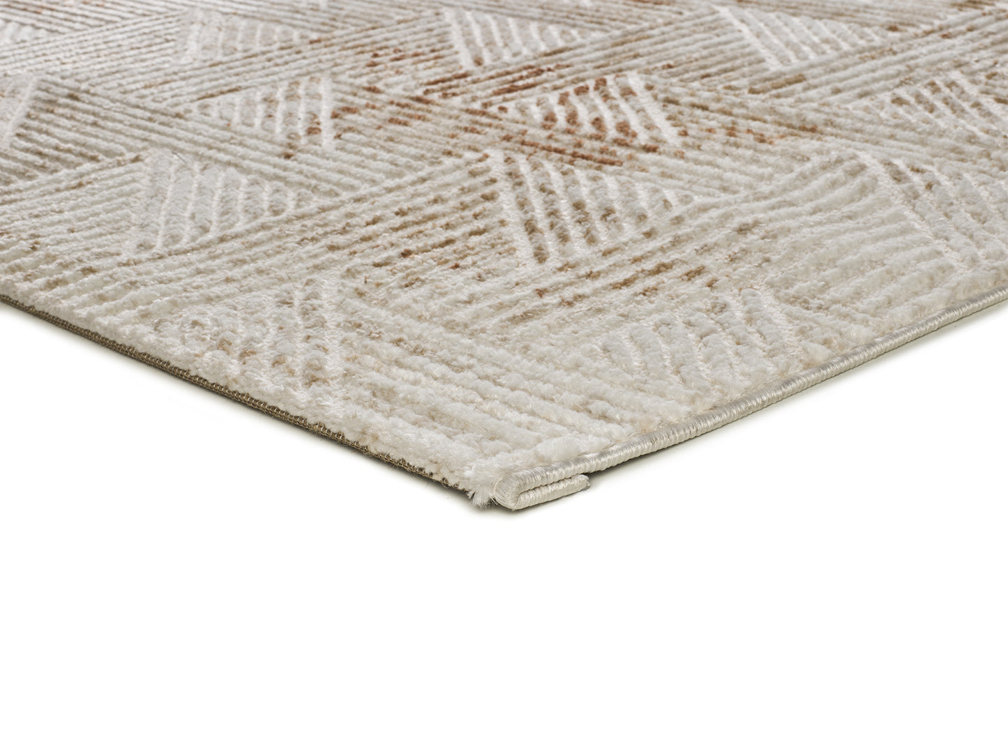 Tappeto vintage moderno effetto antichizzato grigio  e mattone   - UN4001