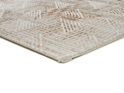 Tappeto vintage moderno effetto antichizzato grigio  e mattone   - UN4001