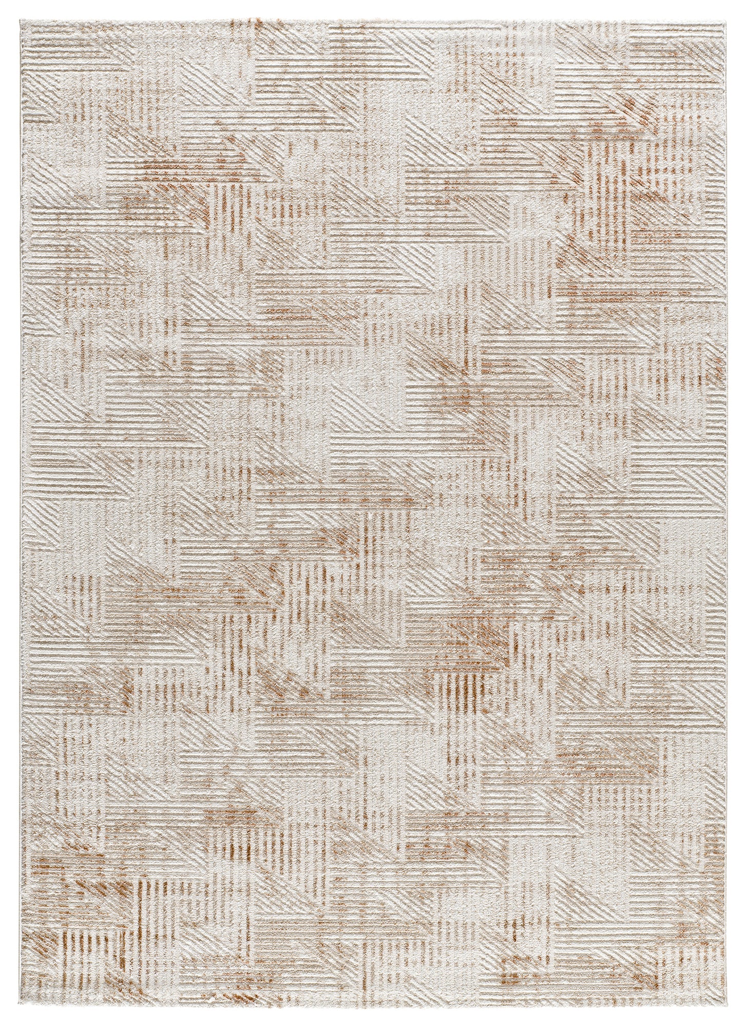 Tappeto vintage moderno effetto antichizzato grigio  e mattone   - UN4001