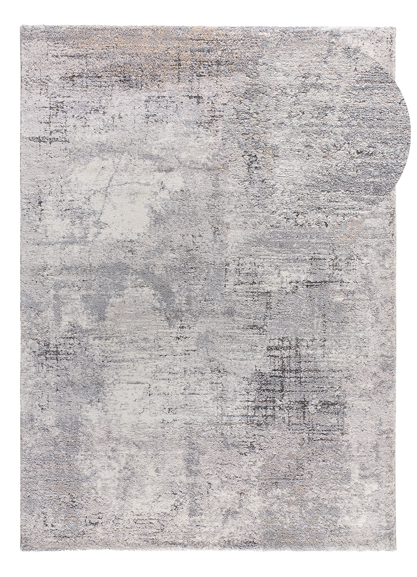Tappeto grigio a pelo alto disegno astratto camera salotto  - UN2047