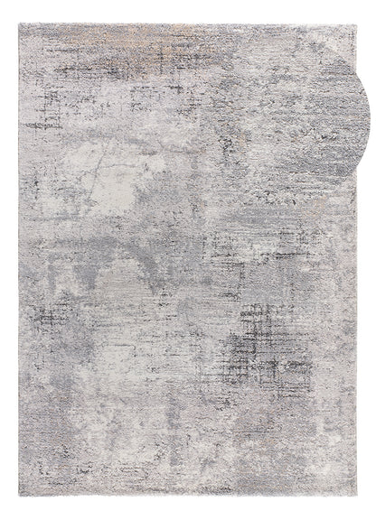 Tappeto grigio a pelo alto disegno astratto camera salotto  - UN2047