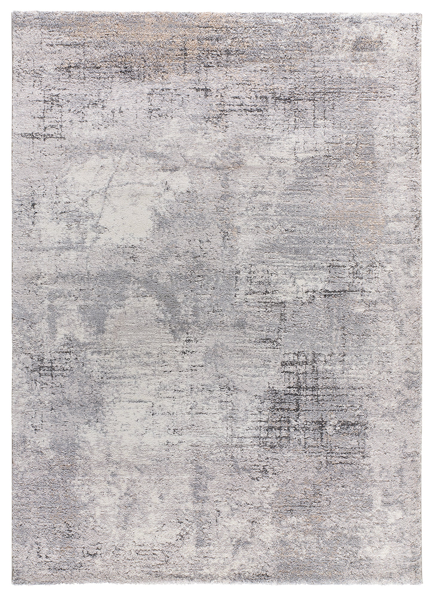 Tappeto grigio a pelo alto disegno astratto camera salotto  - UN2047