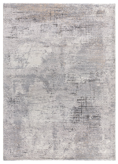 Tappeto grigio a pelo alto disegno astratto camera salotto  - UN2047