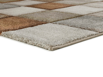 Tappeto arredo moderno  colore terracotta beige - UN2048