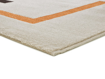 Tappeto moderno colore crema disegno a linee - UN2051