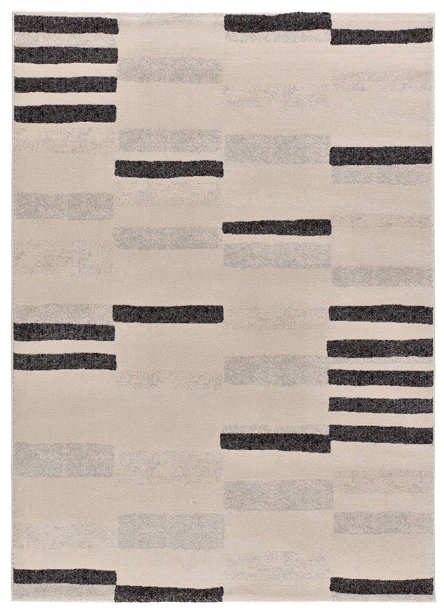 Tappeto geometrico contemporaneo grigio nero - UN2052