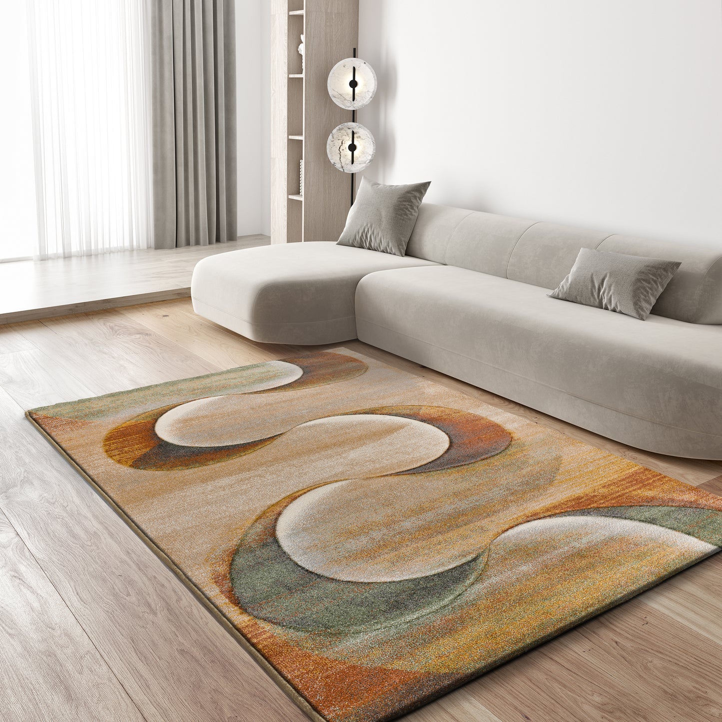 Tappeto d'arredo moderno colori naturali - UN2054