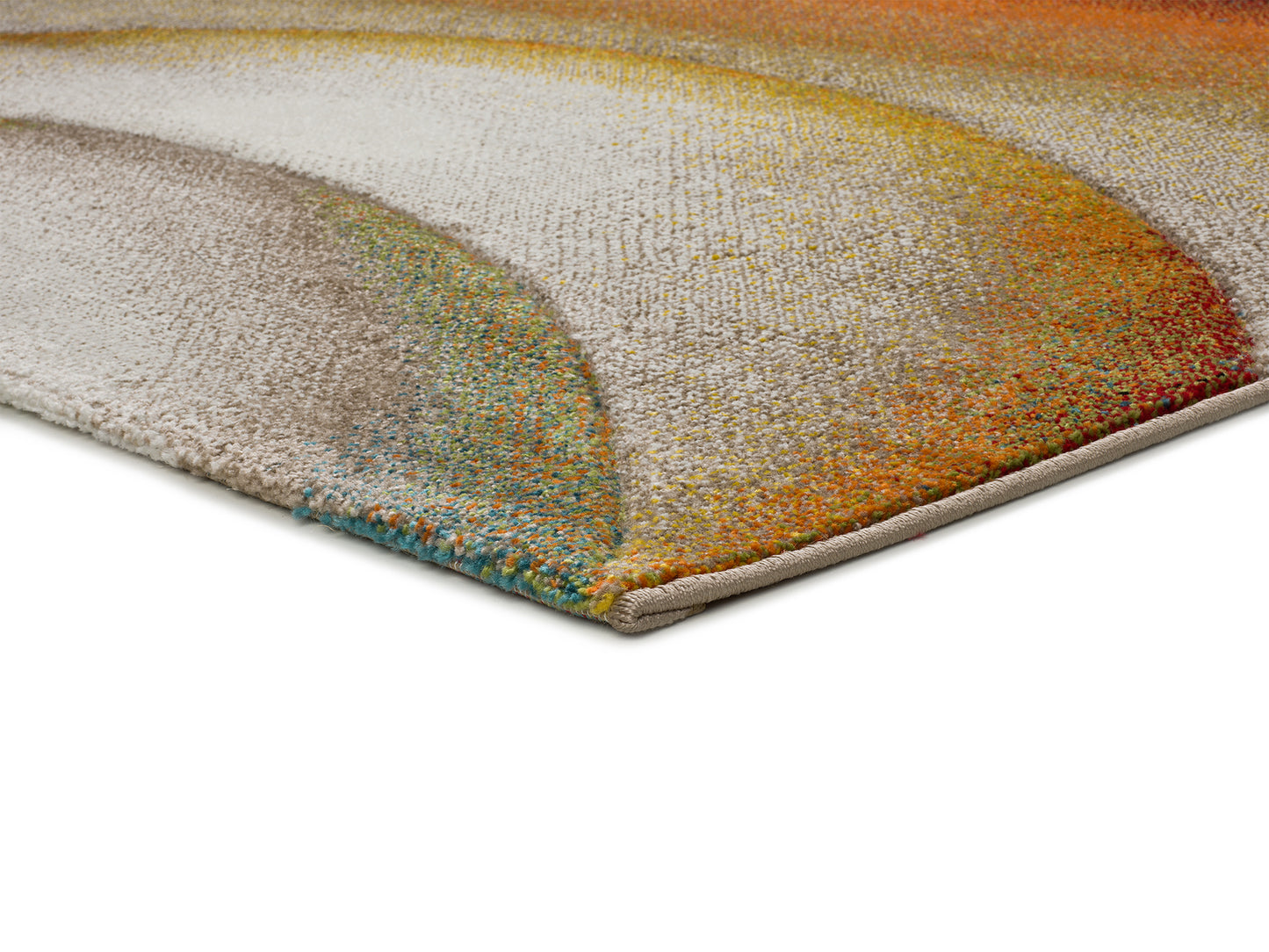 Tappeto disegno onde moderno colori naturali - UN2055