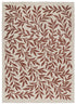 Tappeto multiuso floreale crema mattone tessitura piatta- UN1025