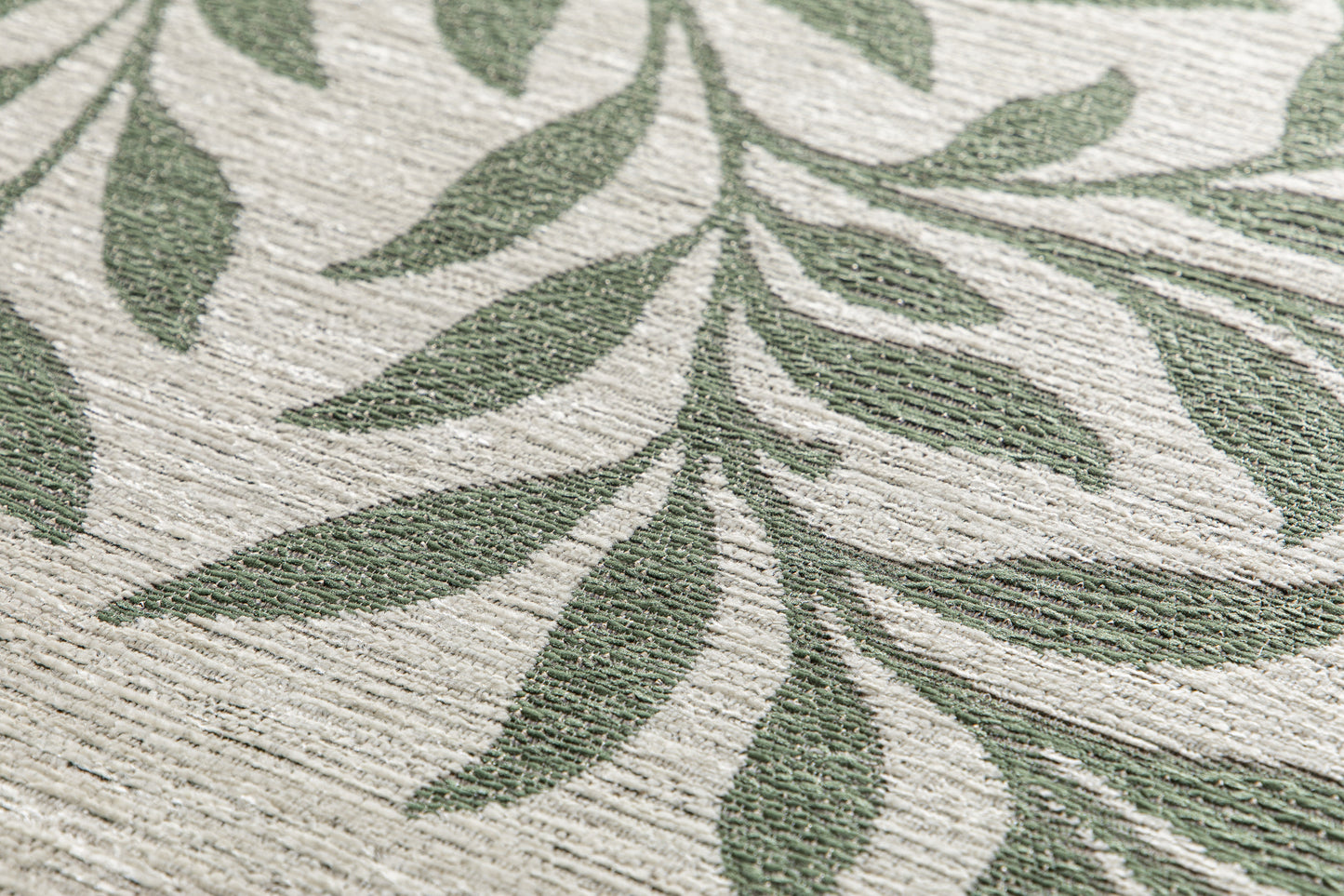 Tappeto multiuso floreale crema verde tessitura piatta- UN1026