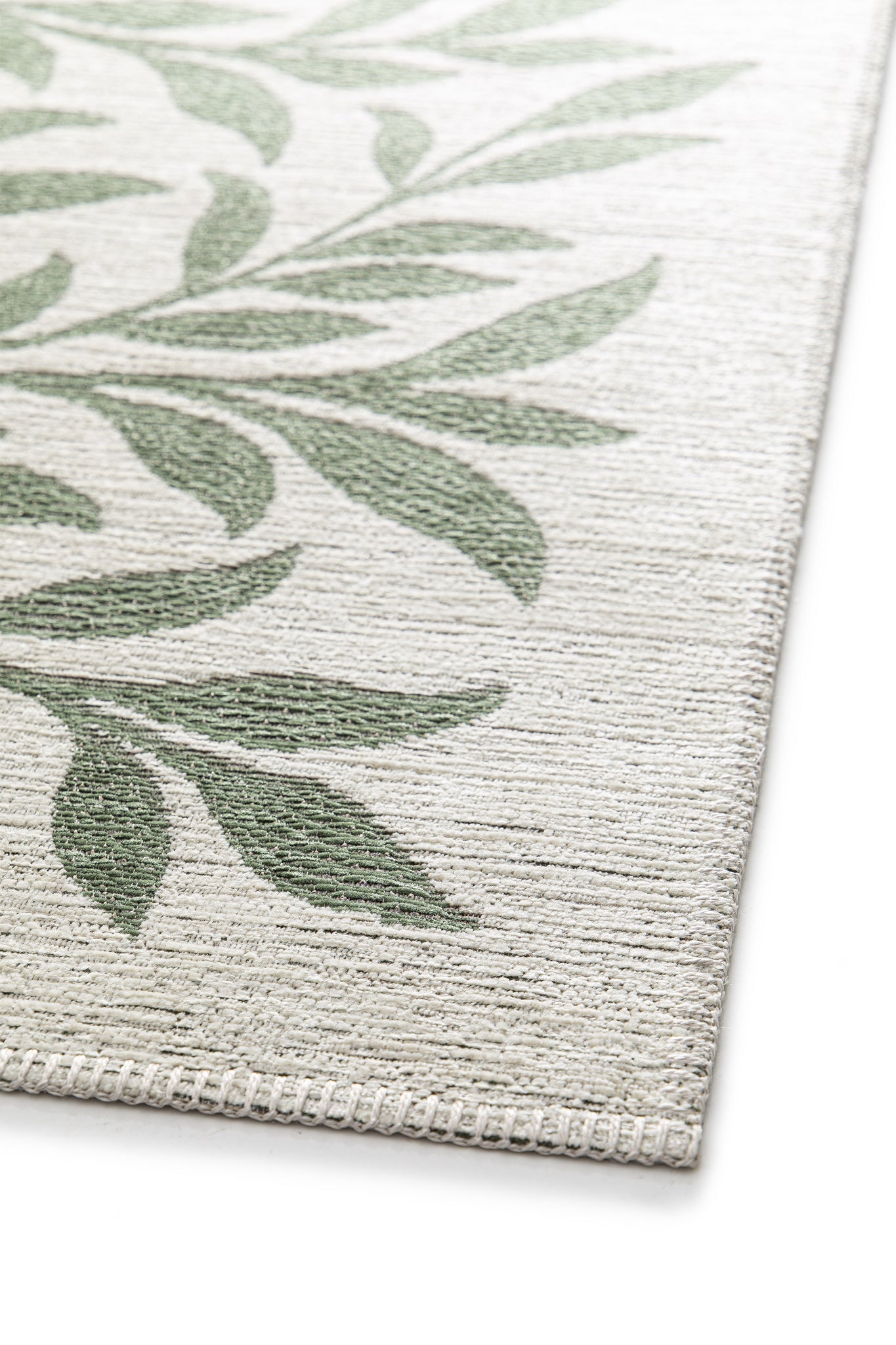 Tappeto multiuso floreale crema verde tessitura piatta- UN1026